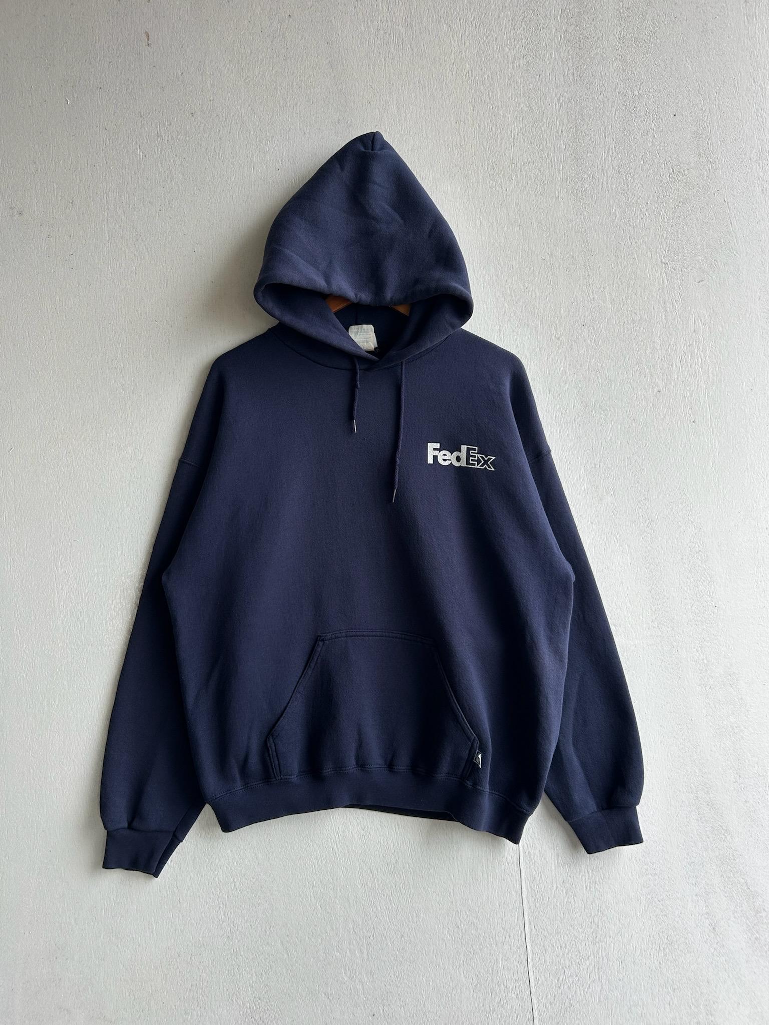 トップス FedEx Hoodie!! Vintage Fedex Pullover Hoodie Discus Athletic | Navy Blue Workwear