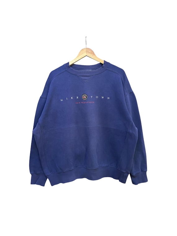 Vintage Niketown San Francisco Crewneck Sweatshirt | 90s Navy Blue 