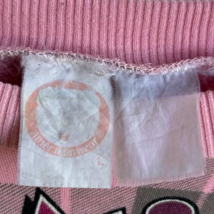 Vintage Minnie Mouse All Over Print Sweatshirt Pink Plaid | Disney Cartoon Pullover image 5