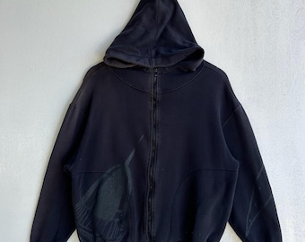 Vintage I.S. Issey Miyake Sport Zip Hoodie Black Oversized