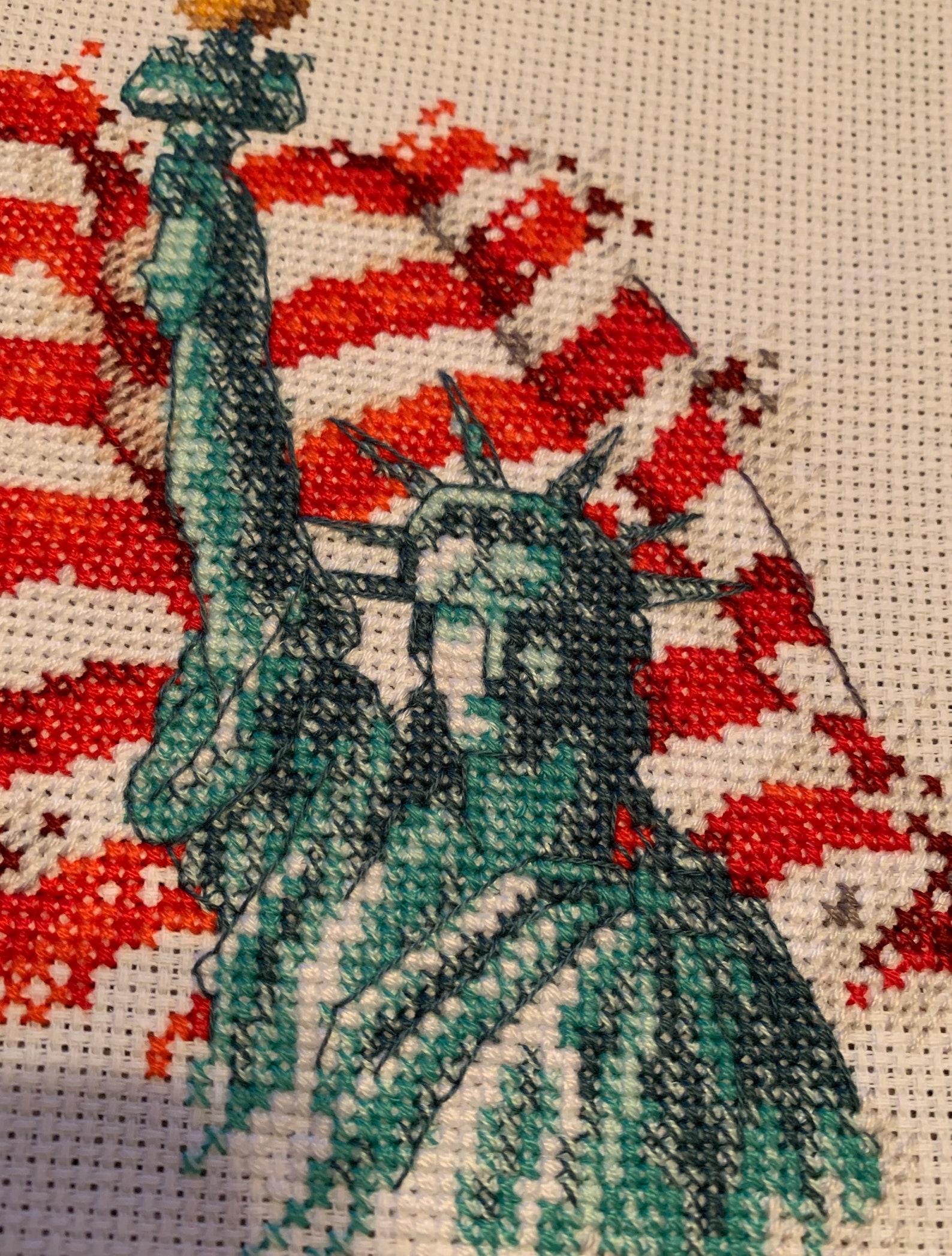 American Patriot Counted Cross Stitch Finished Counted Cross Etsy