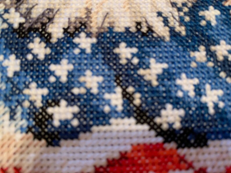 American Patriot Counted Cross Stitch Finished Counted Cross Etsy