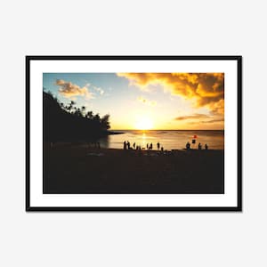 Ke&#39;e Beach Sunset Fine Art Print – Kauai Hawaii Coastal Wall Art, Wall Art Print, Tropical Landscape Photography