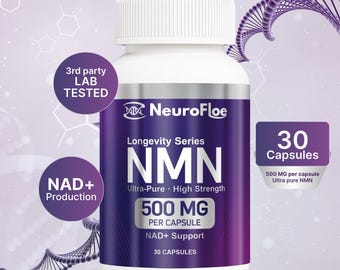 Reine NMN Kapseln 500MG | KOSTENLOSE Lieferung am nächsten Tag