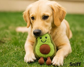 Avocado Plush Dog Toy – Soft and Chew Friendly