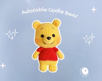 Crochet Bear in Red Sweater Pattern: Beginner Amigurumi PDF