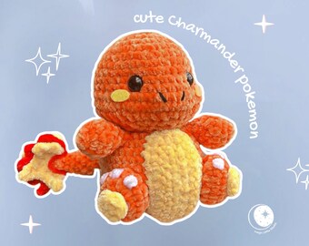 Fire Lizard Crochet Pattern – Cute Plush Amigurumi PDF | Fan Art-Inspired Crochet Toy | Magic Little Studio