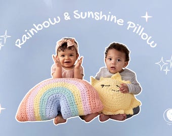 Crochet Rainbow & Sunshine Pillow Pattern Bundle: Amigurumi PDF Set