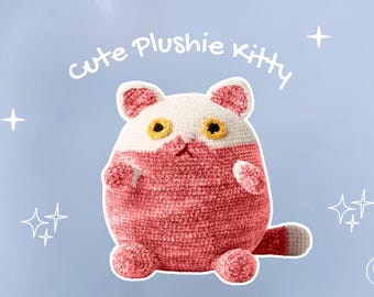 Amigurumi Chonky Cat Crochet Pattern: No-Sew Plush Kitty (PDF Pattern)