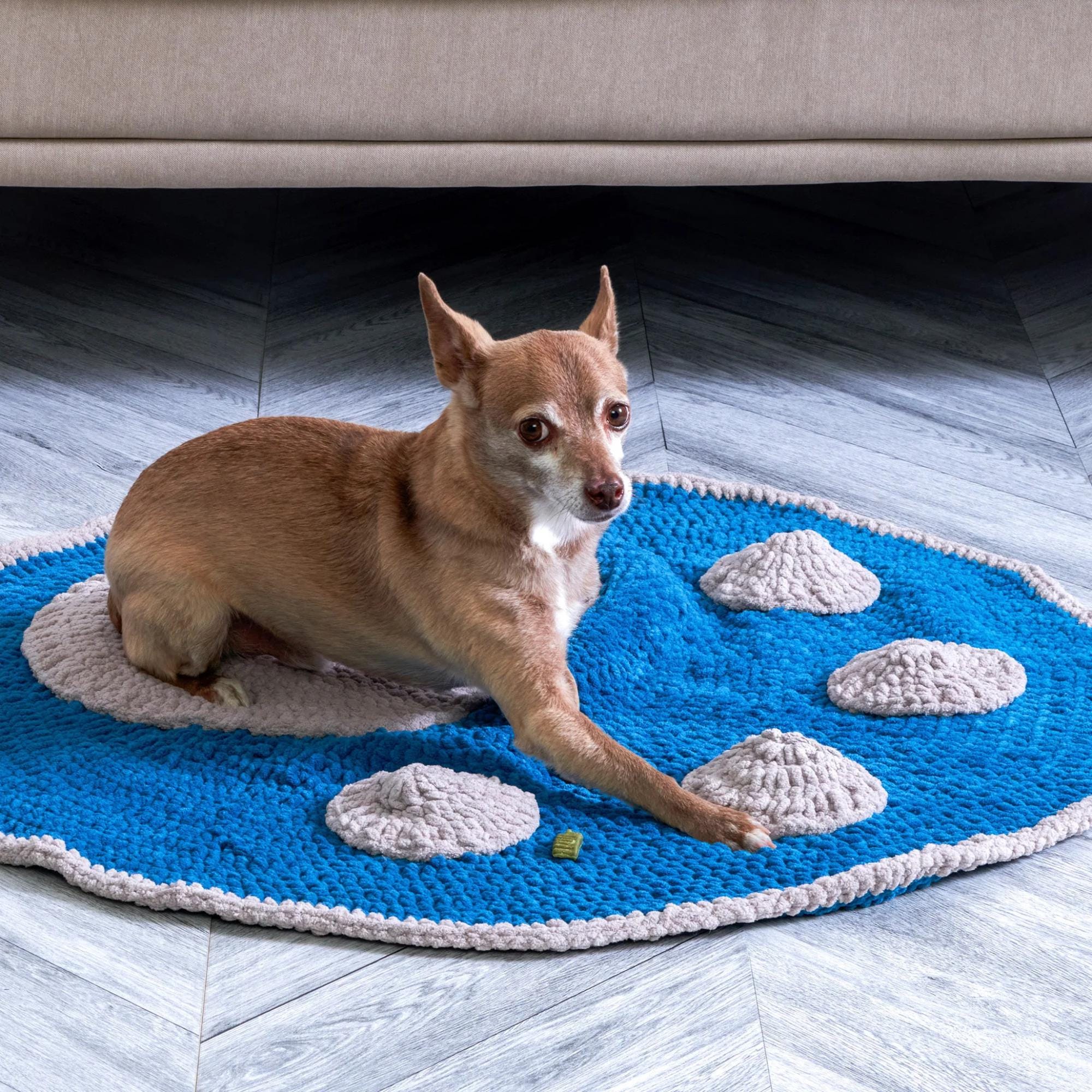 Paw Rug Pattern Paw Crochet Pet Rug Pattern | Crochet Dog Mat | Crochet Cat Bed Mat ...