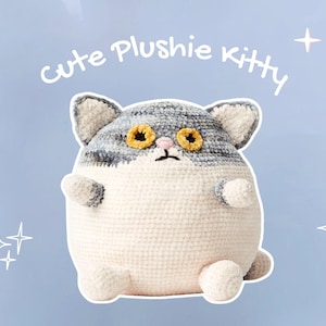 Amigurumi Chonky Cat Crochet Pattern: No-Sew Plush Kitty (PDF Pattern)