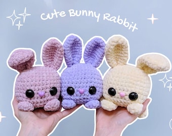 Crochet Bunny Rabbit Pattern | Velvet Amigurumi Toy (PDF Download)