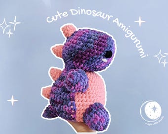 Cute Dinosaur Crochet Pattern PDF | Amigurumi Dino Plush | Kawaii Stuffed Animal Crochet Pattern | Beginner Plushie Pattern