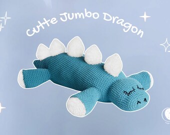 Jumbo Dragon Crochet Pattern: Giant Plush Amigurumi Toy (PDF Tutorial)