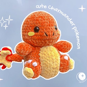 Charmander Crochet Pattern: Fire Lizard Amigurumi Plush Toy (PDF Download)
