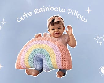 Rainbow Pillow Crochet Pattern: Chunky Amigurumi Cushion (PDF Pattern)