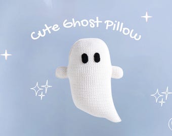 Crochet Ghost Pillow Pattern PDF: Halloween Amigurumi Plush