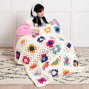 Granny Square Crochet Blanket Pattern: Vintage Afghan Tutorial (PDF Download)