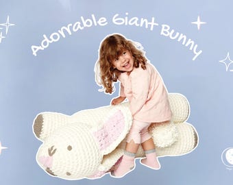 Jumbo Crochet Bunny Pattern: Giant Amigurumi Plush Rabbit Pillow (PDF Pattern)
