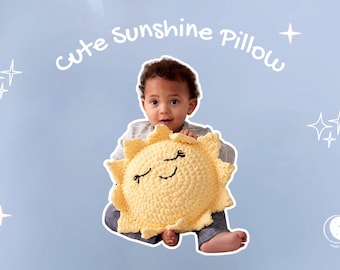 Crochet Sunshine Pillow Pattern: Amigurumi Sun Cushion - DIY Nursery Decor (PDF Pattern)