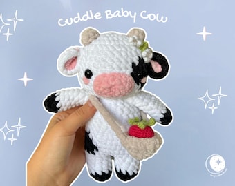 Patron au crochet vache câline : fil de velours amigurumi (patron PDF)
