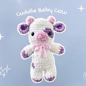 Cuddle Cow Crochet Pattern: Velvet Yarn Amigurumi (PDF Pattern)