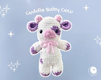 Cuddle Cow Crochet Pattern: Velvet Yarn Amigurumi (PDF Pattern)