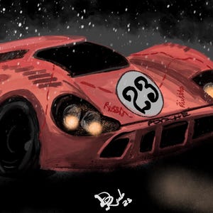 Porsche Drawing