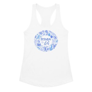 Women’s Ocean Life fitted racerback tank top