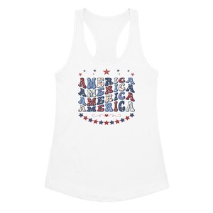 Women’s America fitted racerback tank top