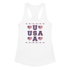 Women’s Patriotic USA fitted racerback tank top