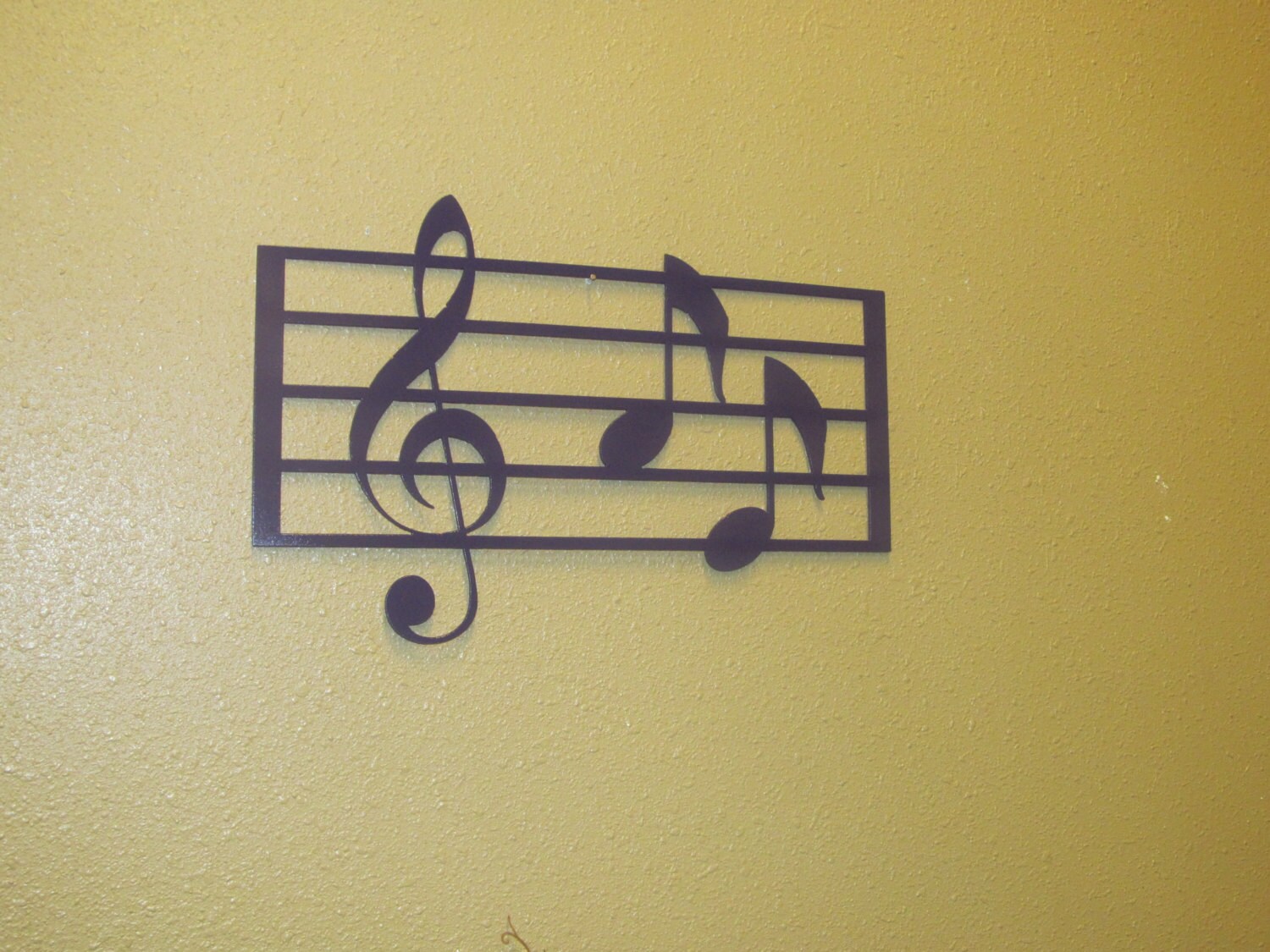 Music Notes Metal Wall Hanging Etsy