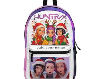 Huntrix Cartoon-Rucksack – Personalisierter Kinderrucksack mit Namen, Weihnachtsgeschenk für Mädchen, Niedlicher Schulrucksack im Anime-Stil
