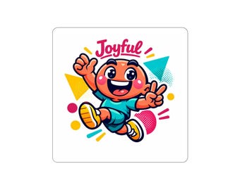 Fröhlicher Cartoon-Blob-Sticker | Kawaii-Minimalismus, dicke Kontur