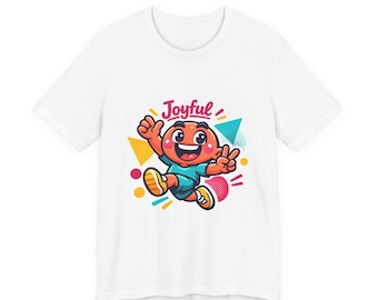 T-Shirt mit fröhlichem Blob-Motiv | Kawaii-Minimalismus, dicke Emoji-Umrisse