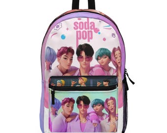 Soda Pop Boyband-Illustrationsrucksack | K-Pop-inspirierte Pastellfarben