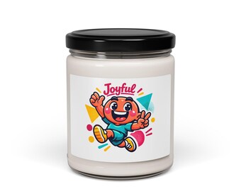 Fröhliche Blob-Cartoon-Kerze | Duftkerze aus Sojawachs, 255 g, Kawaii-Minimalismus, dicke Kontur