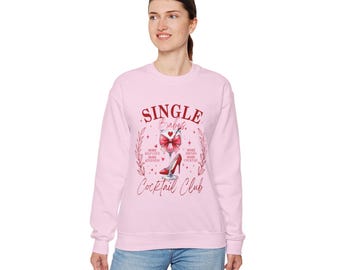 Sweatshirt für Single-Damen im Cocktailclub | High-Heel-Schleifengrafik