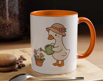 Gardening Duck Mug | Accent Coffee Mug 11oz 15oz