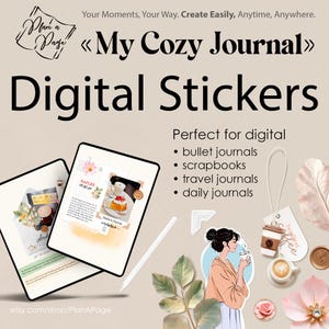 Digital Stickers for Bullet Journal, GoodNotes, Digital Planner Stickers, Digital Journal Stickers,
