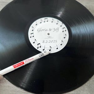 Wedding Record Guestbook with custom label for signatures, graduation guestbook, For the record sign our guestbook vinyl