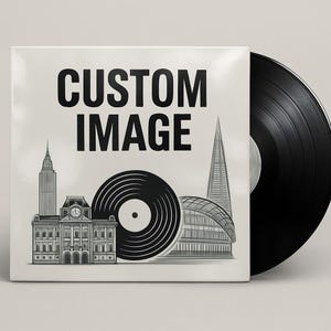 Custom 12" Vinyl Record Sleeve – Full Photo Album Cover – Wedding Guestbook, Picture Disc Sleeve, Replacement Jacket or Gift