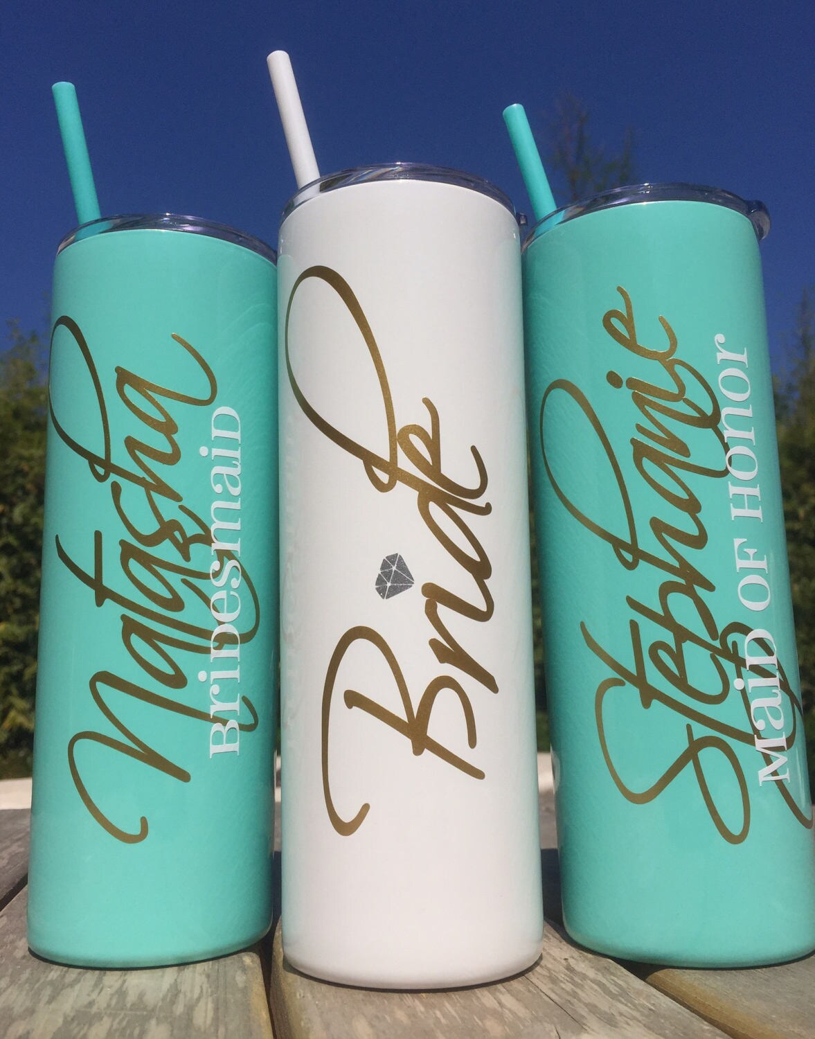 Personalized bridesmaid tumblers bride tumbler stainless Etsy