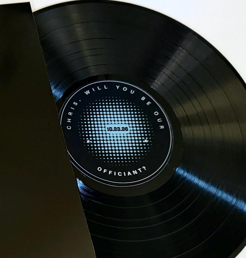 Custom Vinyl Record Center Label – 12