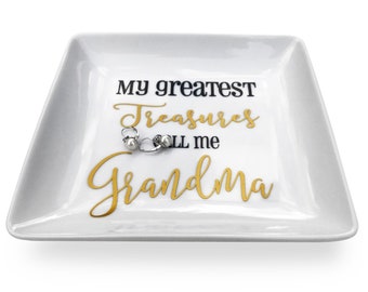 Personalized Grandmother Gift, Grandmother Jewelry, Personalized Ring Dish for mom, new grandmother gift