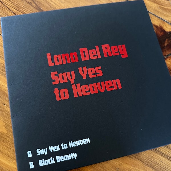 Say Yes to Heaven 7” Custom Vinyl sleeve