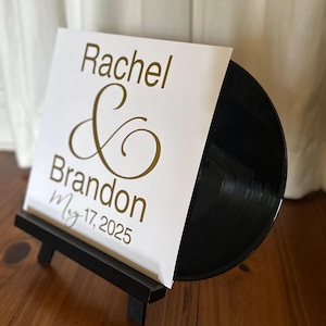 Custom Wedding Record Album Sleeve Vinyl Jacket for guestbook