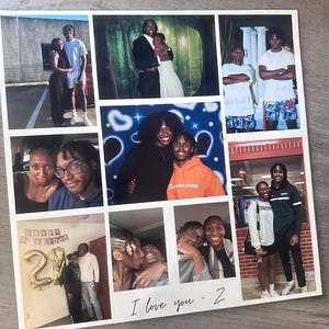Custom Vinyl Record Sleeve with Photo Collage – Personalized LP Cover for Anniversary, Birthday, Wedding, or Couple Gift Keepsake