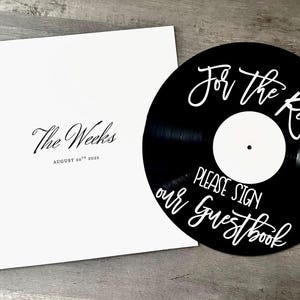 Personalized Vinyl Record Sleeve Guest Book: Custom Wedding Keepsake