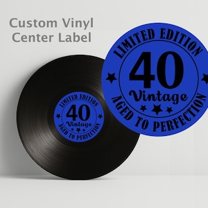 40th Birthday Record Guestbook Sign with picture, Birthday decorations for adult party, Decor for Record Lover